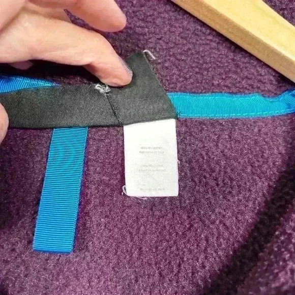 PATAGONIA Fleece Half Snap Pullover Sweatshirt Purple Women Small Mock Neck - Picture 10 of 10